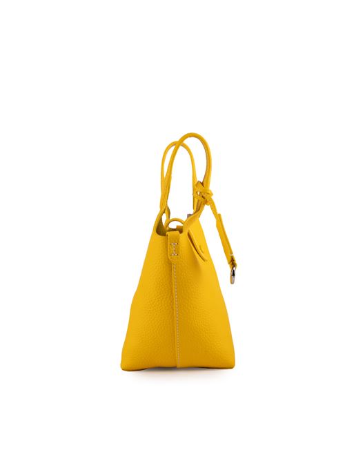 Borsa Tote piccola in pelle giallo con ricamo Polo Pony POLO RALPH LAUREN | 428944657005